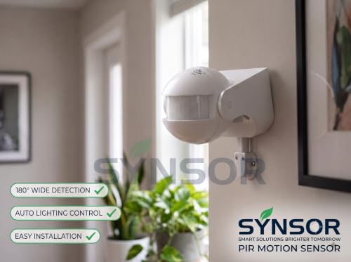 SYNSOR PIR Motion Sensor Wall Mounted 1-8m Detection Range — image 2