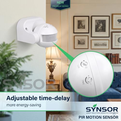 SYNSOR PIR Motion Sensor Wall Mounted 1-8m Detection Range — image 4