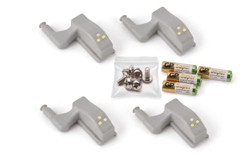 SYNSOR Cabinet Hinge LED Lights Set of 4 With Batteries — main image