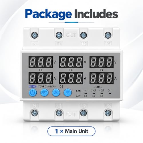 SYNSOR 3 Phase Automatic Over Under Voltage Protector 63A — image 5