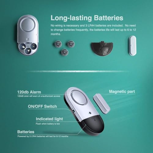 SYNSOR Wireless Door and Window Alarm Sensor 125dB — image 1