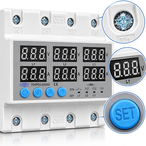 SYNSOR 3 Phase Automatic Over Under Voltage Protector 63A — image 1