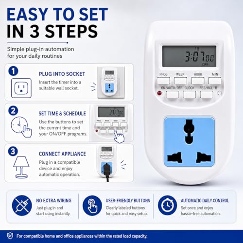 SYNSOR Digital Timer Switch Socket 220-240V — image 4