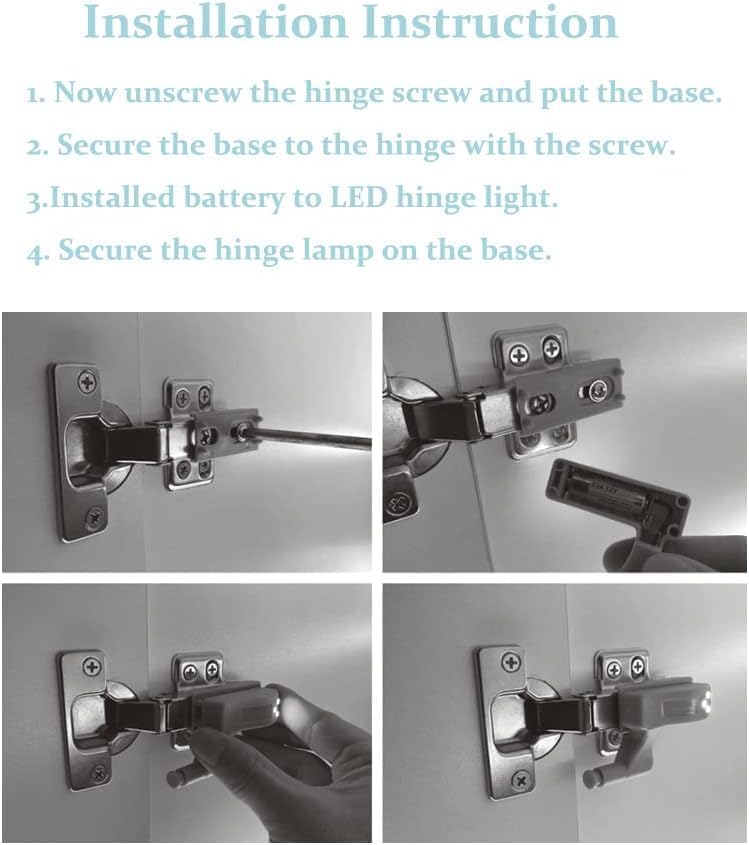 SYNSOR LED Cabinet Hinge Lights Set of 10 Cool White — image 3