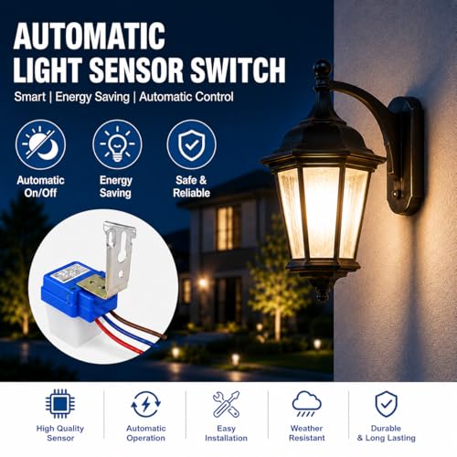 SYNSOR Photocell Day Night Sensor Switch 10A AC 220-270V — image 2