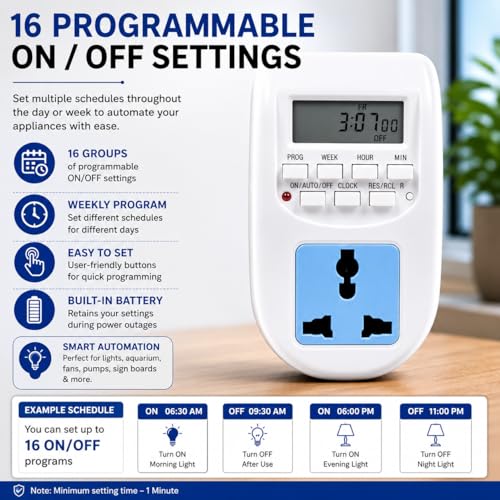SYNSOR Digital Timer Switch Socket 220-240V — image 2