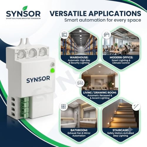 SYNSOR Microwave Radar Motion Sensor Occupancy Detector — image 3