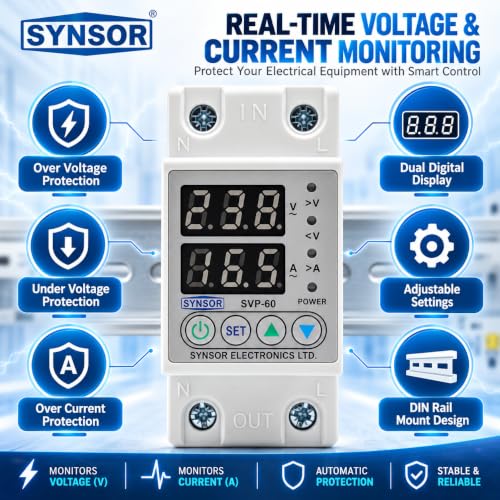 SYNSOR 63A Single Phase Automatic Over Under Voltage Protector — image 5